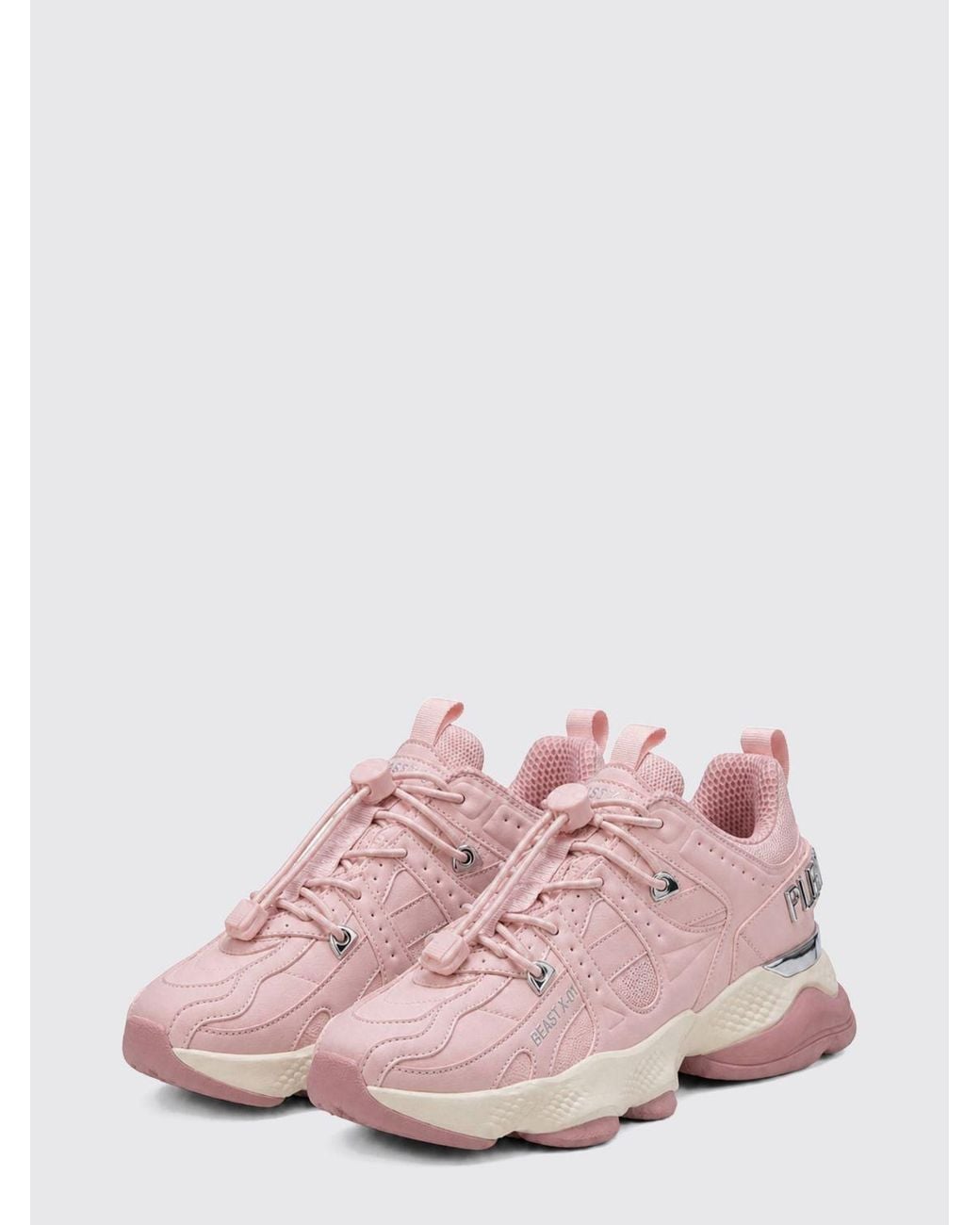 Philipp Plein Pink Runner Beast X-01 Low-Top Trainers With Drawstring Closure for men