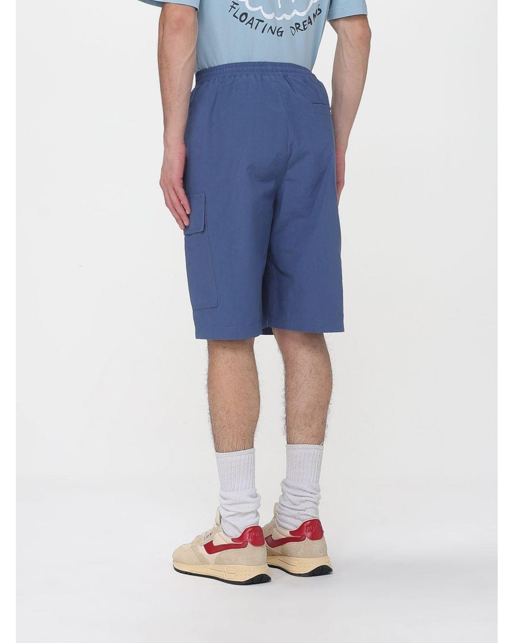Autry Blue Twill Cargo Shorts for men