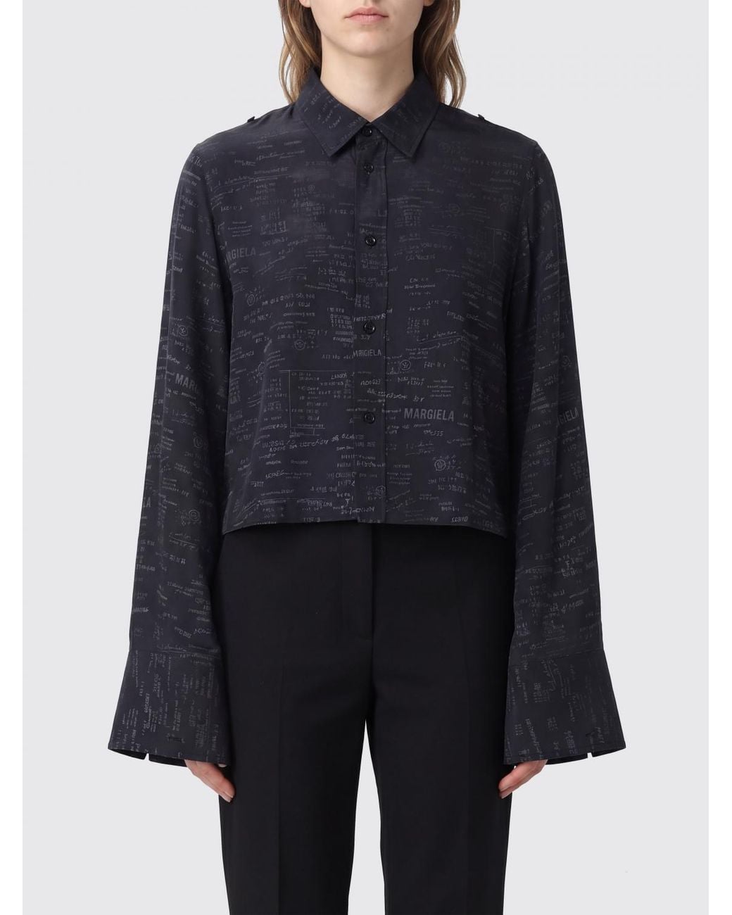 MM6 by Maison Margiela Blue Basic Viscose Blend Shirt