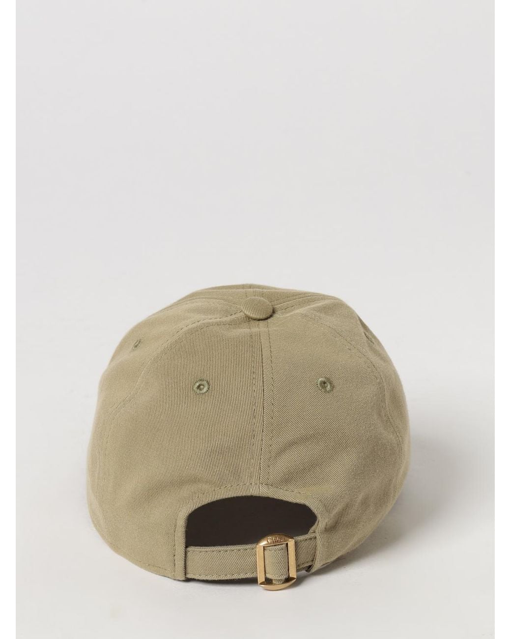 Chloé Natural ChloÉ Embroidered-Logo Cotton-Twill Baseball Cap