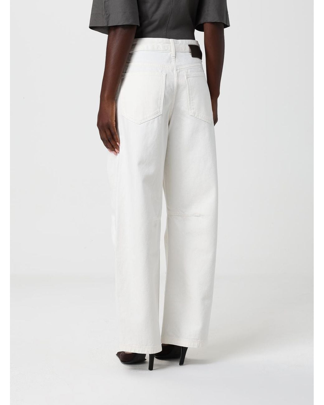 Soeur White Denim Palazzo Jeans
