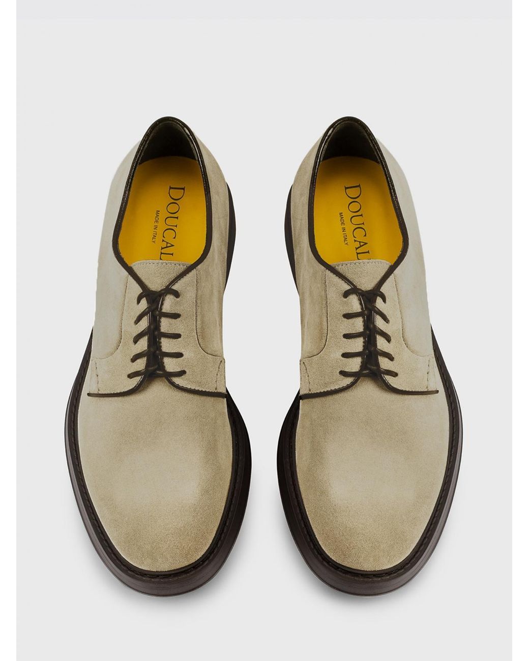Doucal's White Suede Derby Shoes for men
