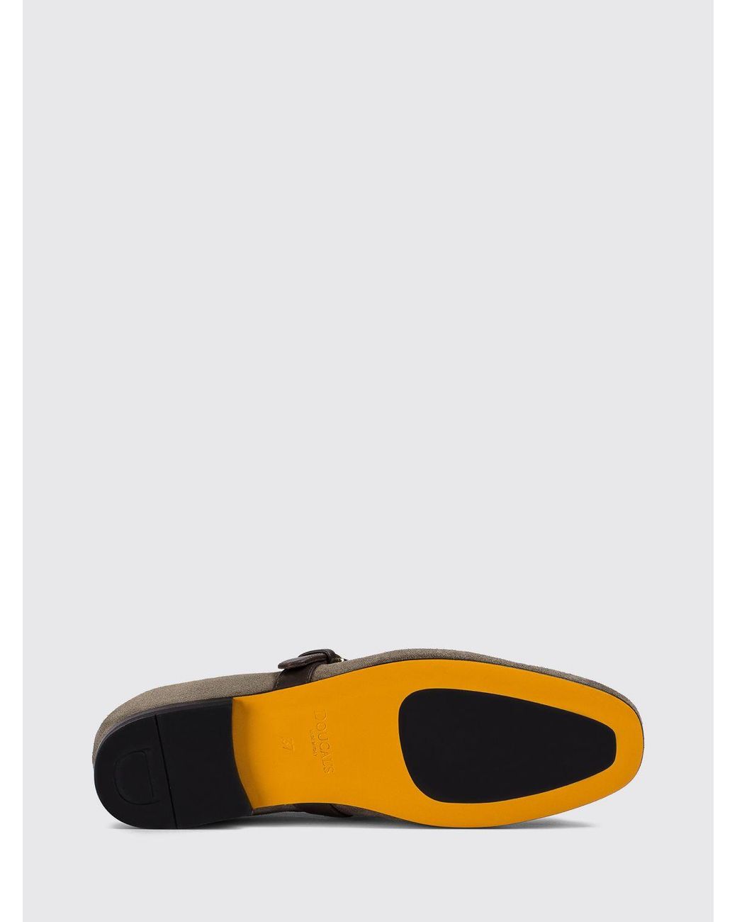 Doucal's White Mary Jane Suede Flats With Strap