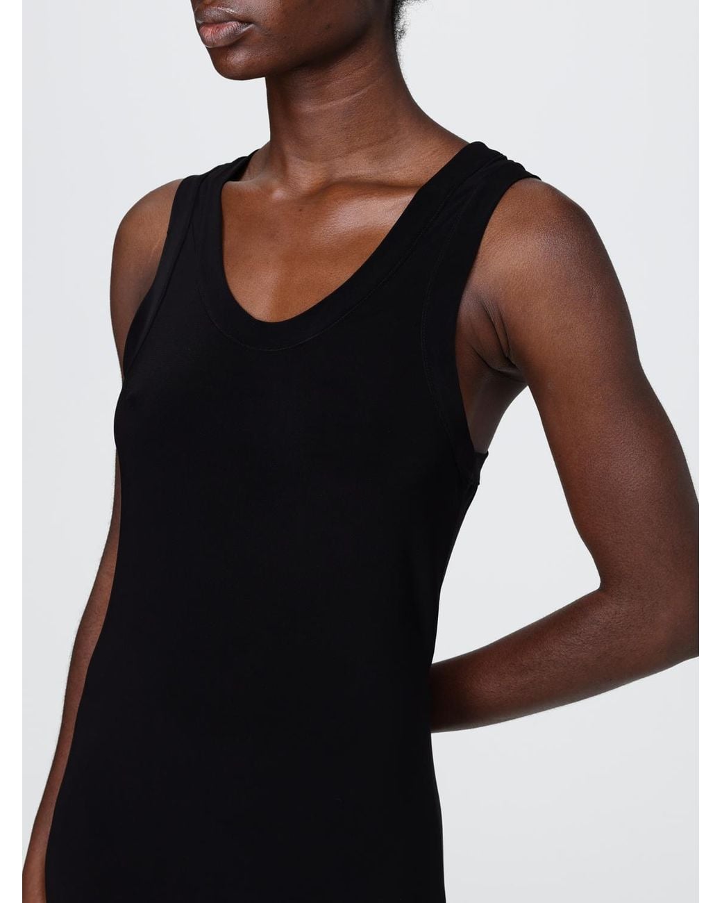Norma Kamali Black Long Jersey Dress