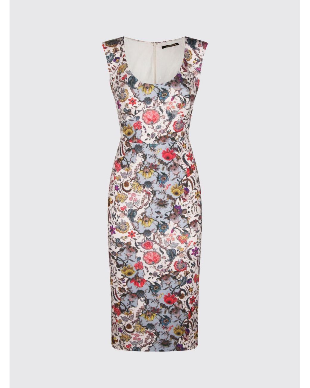Roberto Cavalli White Printed Jersey Midi Dress