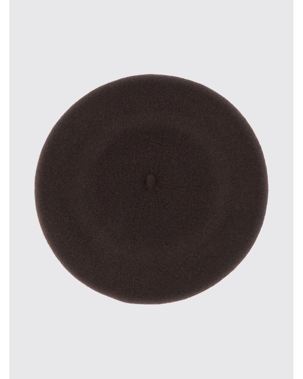 Borsalino Brown Pure Wool Beret With Applied Logo