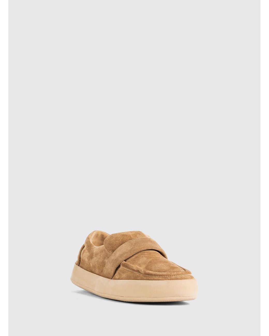 Marsèll Natural Guarnello Suede Loafers With Rubber Sole