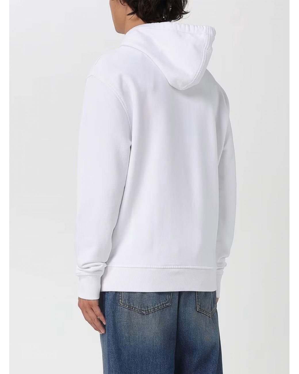 Sweat À Capuche En Coton Avec Logo AMI pour homme en coloris White