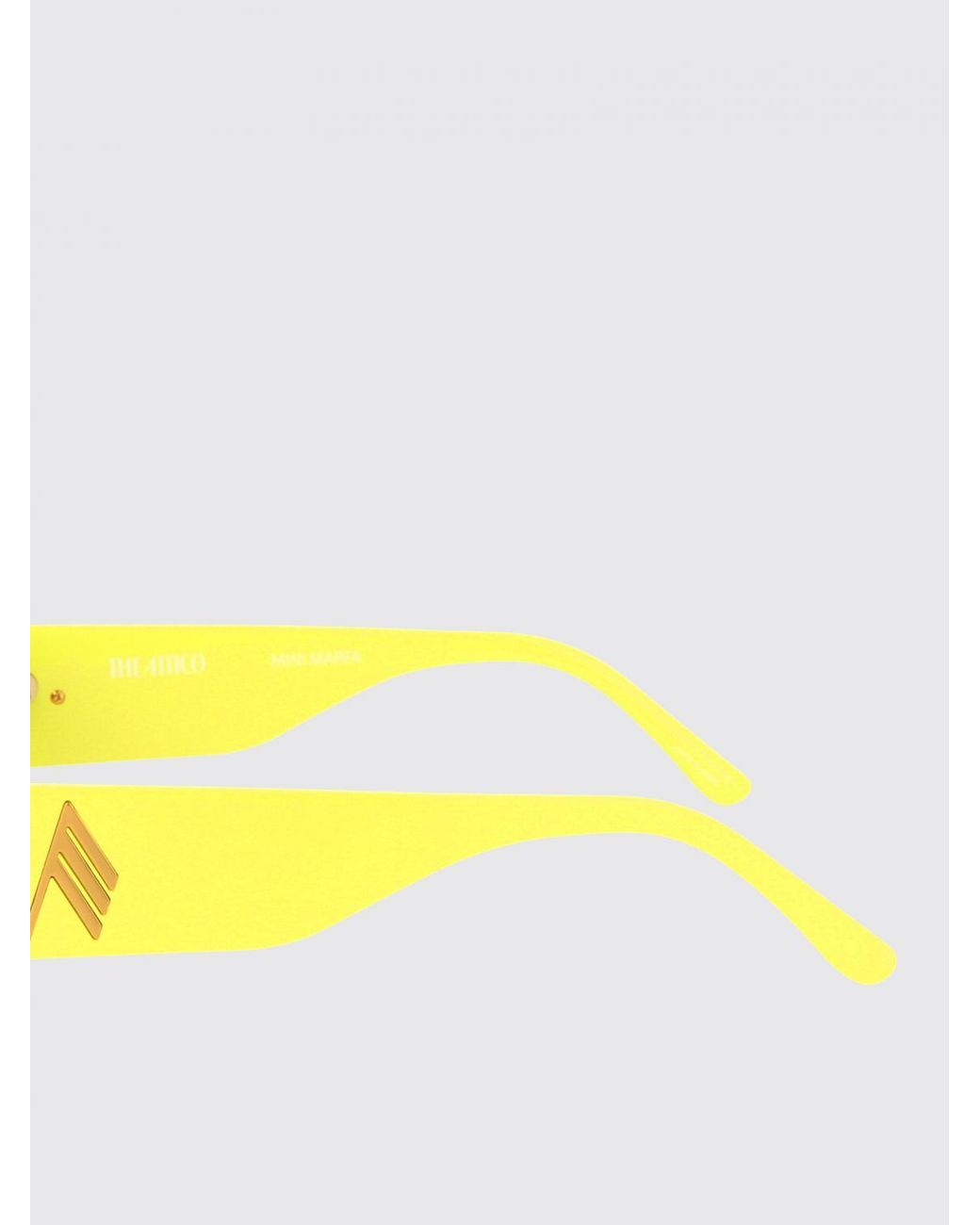 The Attico Yellow Linda Farrow X Mini Marfa Acetate Sunglasses