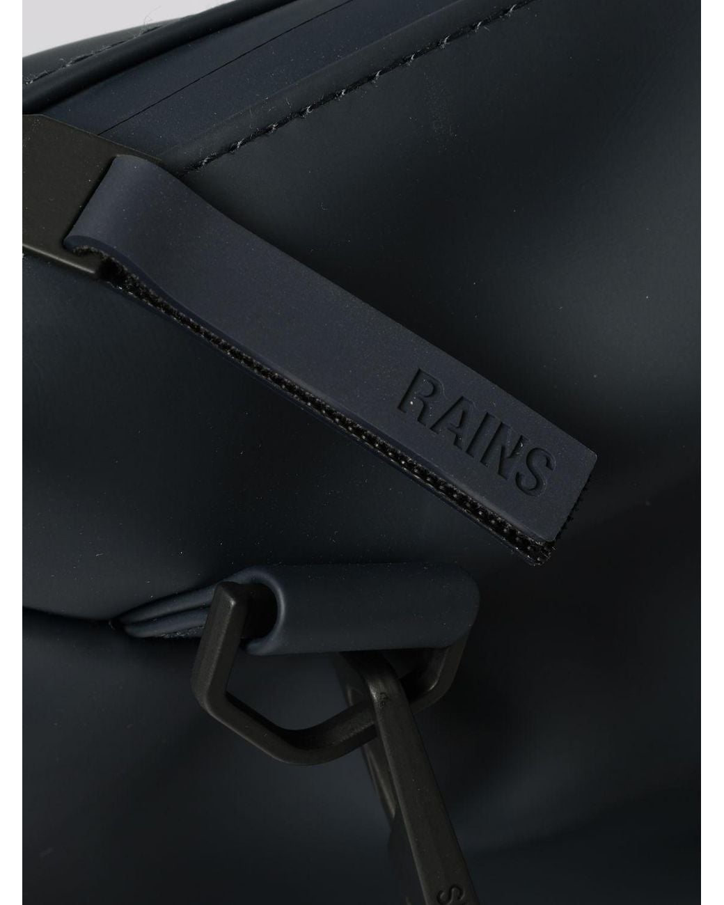 Rains Black Hilo Weekend Waterproof Travel Bag With Double Handle for men