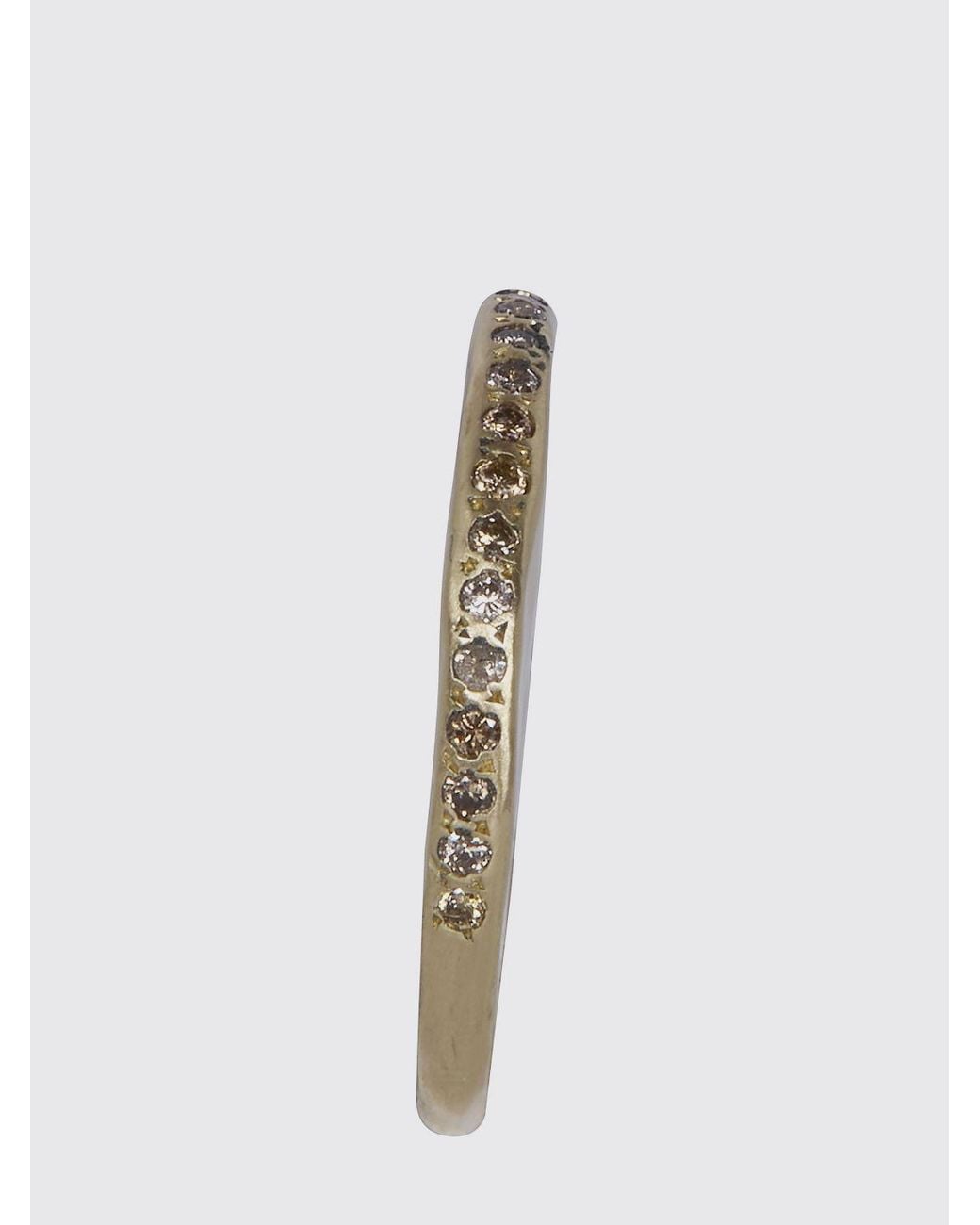 Rosa Maria Metallic Chromed Ring With Set Stones