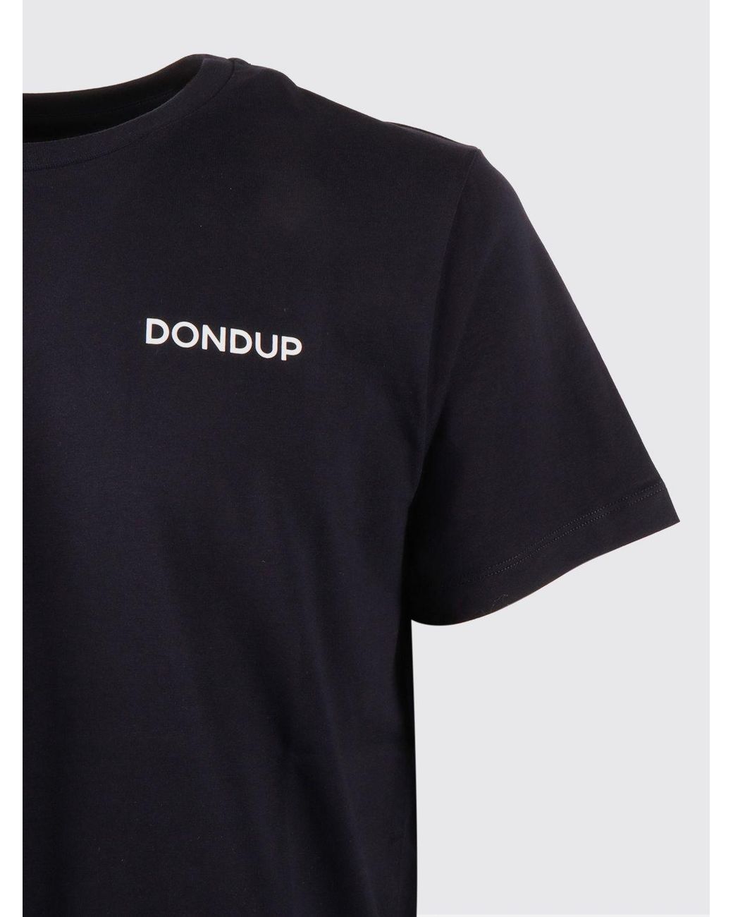 Dondup Black Cotton Crew-Neck T-Shirt for men