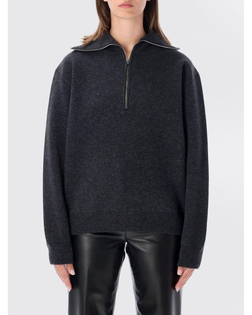 Rohe Blue Half-Zip Turtleneck Jumper