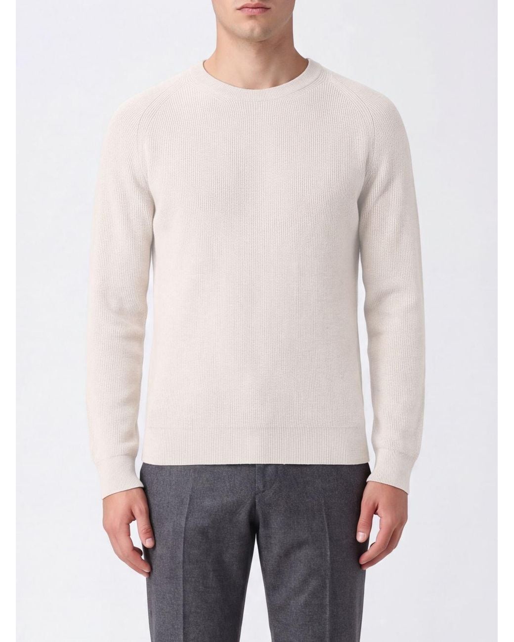 Brioni White Crewneck Jumper for men