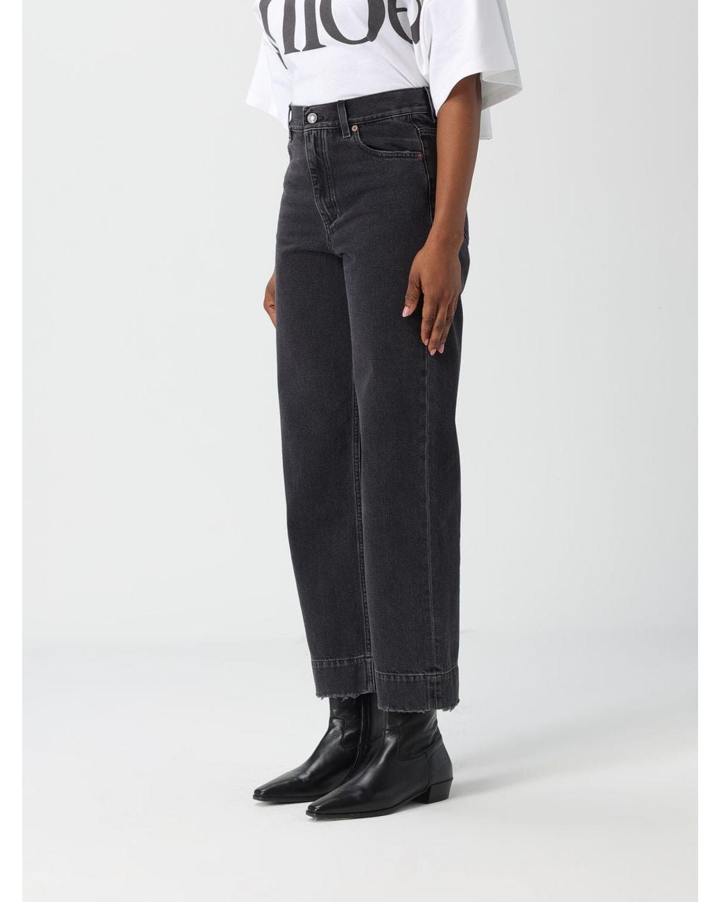 Chloé Black ChloÉ Straight Cotton Denim Jeans