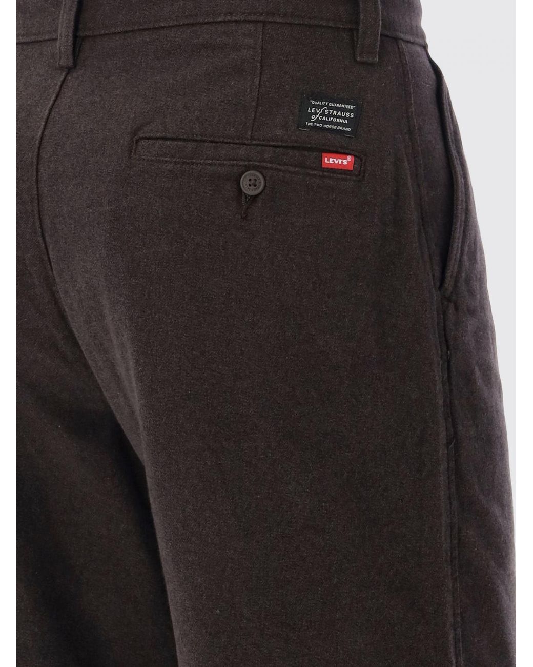Levi's Black Baggy Wide-Leg Twill Chino Trousers With A Mid-Rise Waist for men