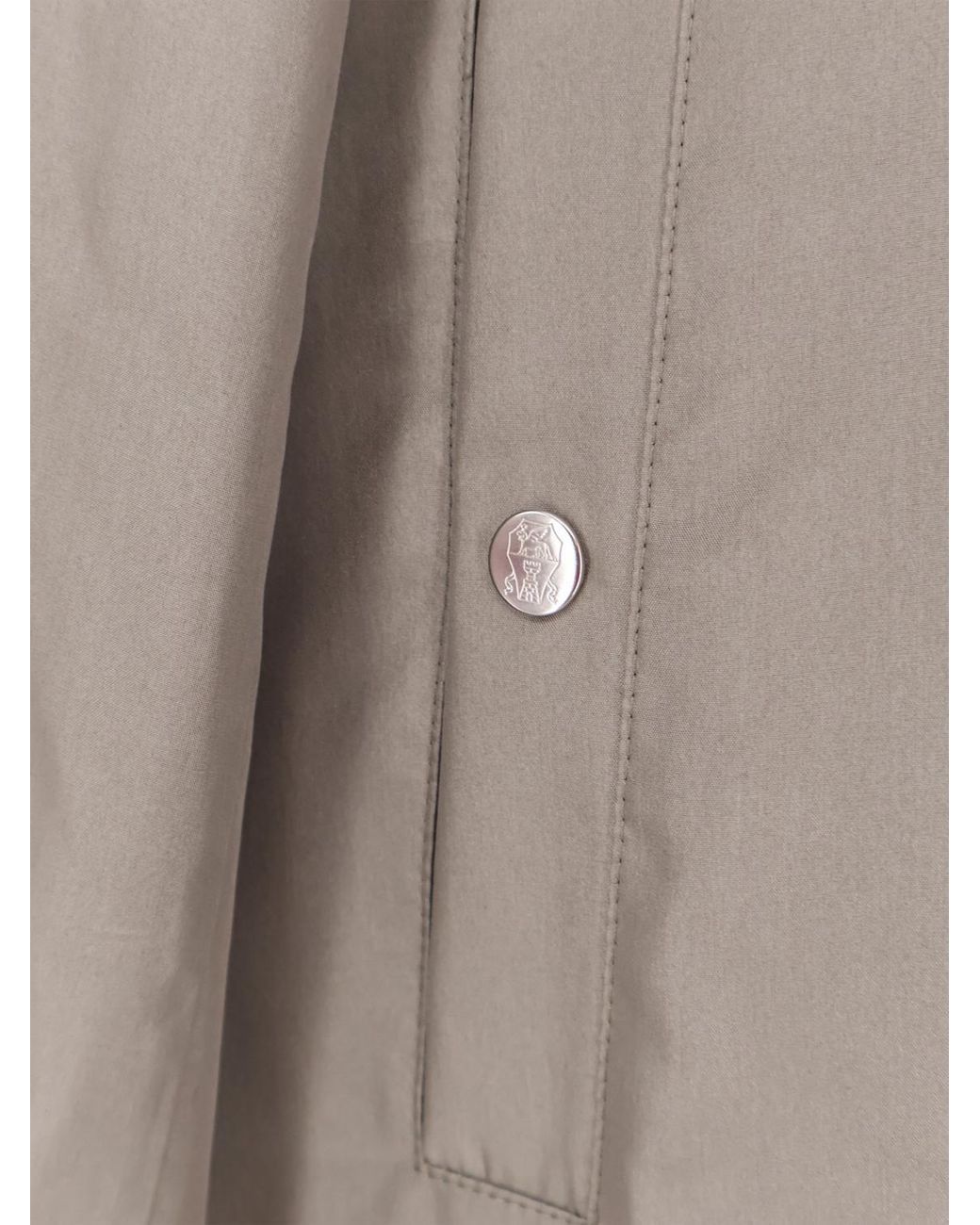 Brunello Cucinelli Gray Silk Shirt Jacket for men