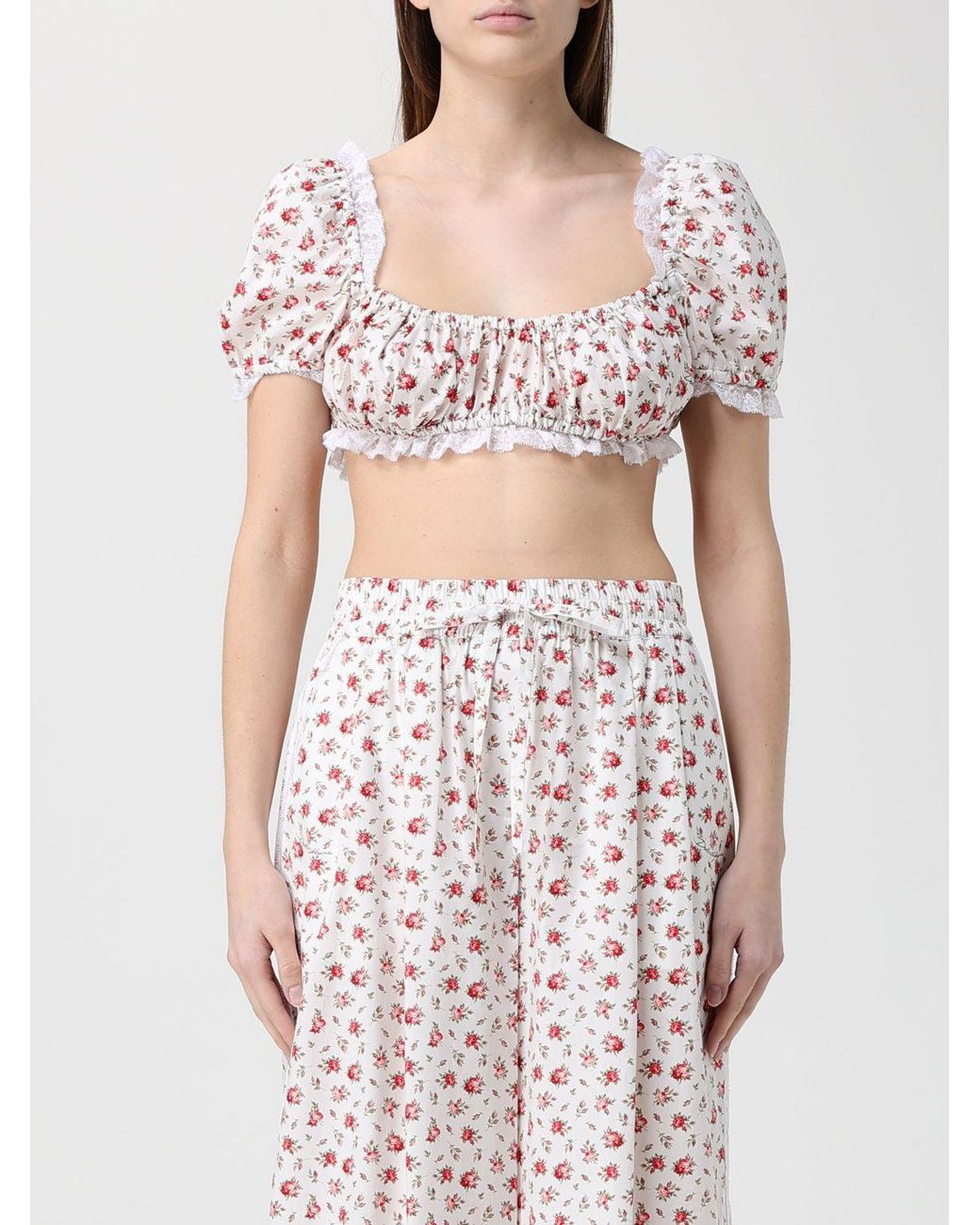 Dolce & Gabbana Multicolor Dolce &Amp Gabbana Floral Crop Top