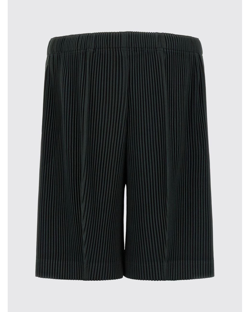 Homme Plissé Issey Miyake Black Pleated Crêpe Knee-Length Shorts Homme Plissé Issey Miyake for men