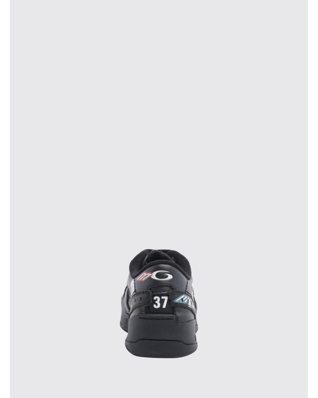 Balenciaga White Hamptons Trainers With Printed Monogram And Platform Sole