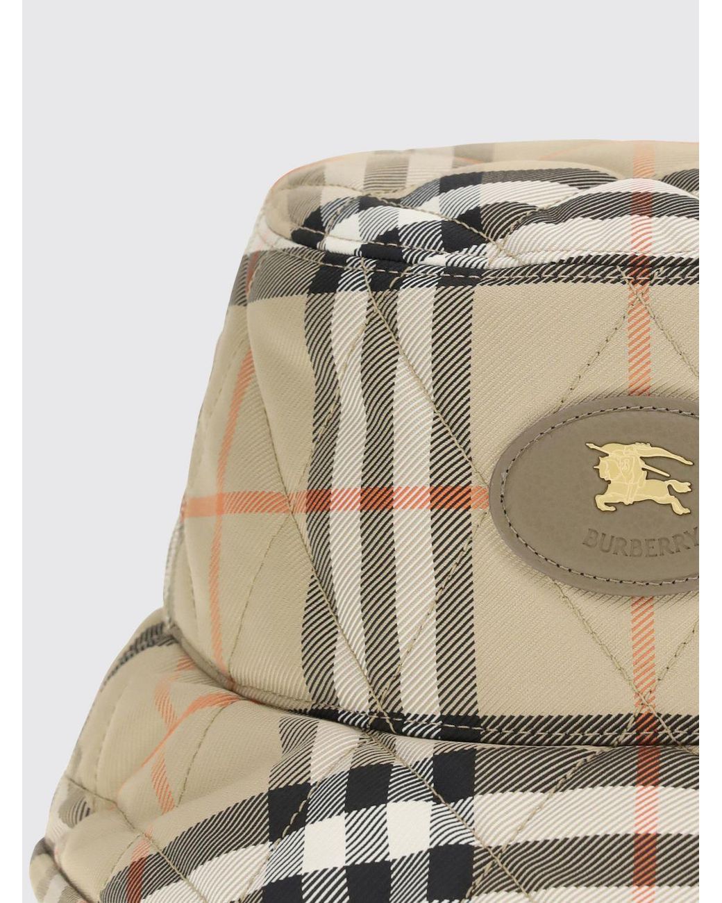 Burberry Natural Check Nylon Bucket Hat for men