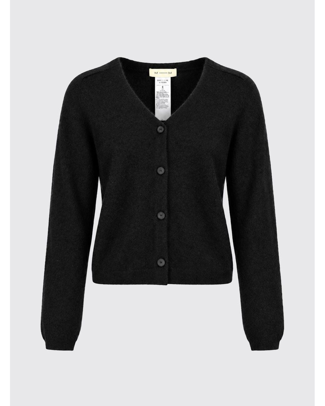 Max Mara Blue Slim Fit Virgin Wool V-Neck Cardigan With Dropped Shoulders