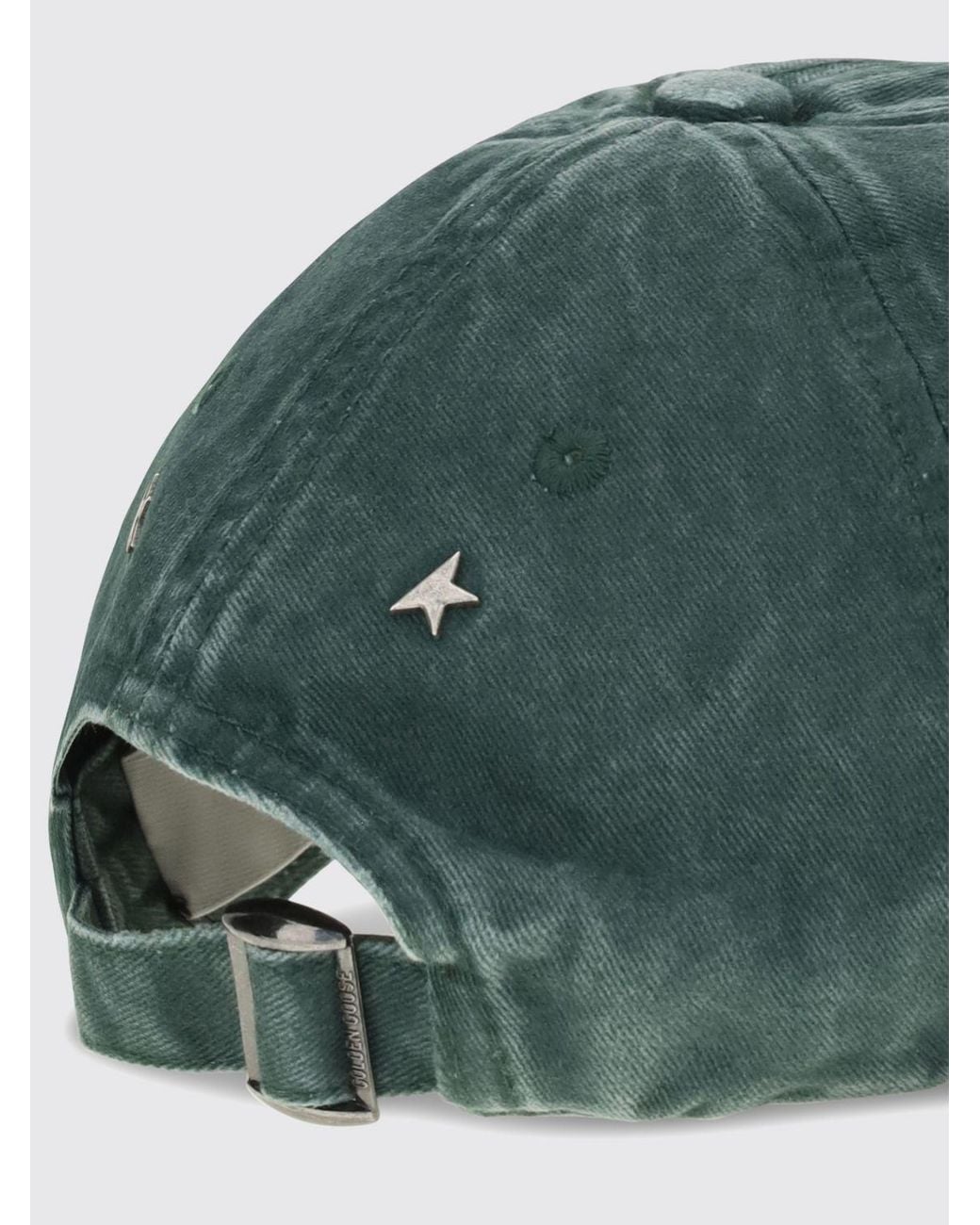 Golden Goose Deluxe Brand Green Cotton Twill Baseball Cap With Embroidered Logo