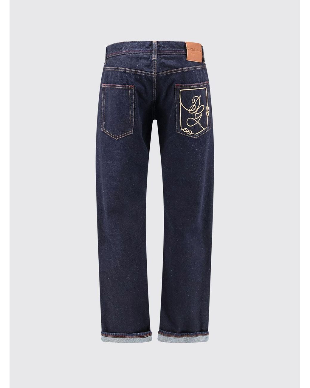 Dolce & Gabbana Blue Dolce &Amp Gabbana Regular Fit Straight-Leg Jeans for men