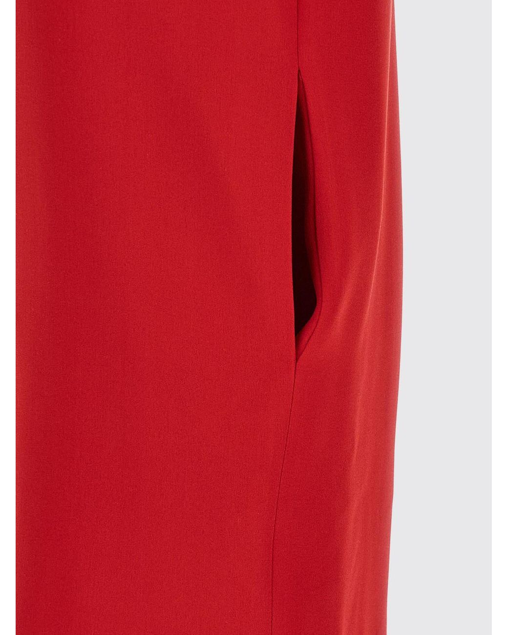 Valentino Garavani Red Sleeveless Silk Sheath Mini Dress With V-Back