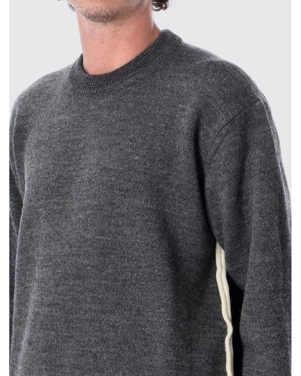 Comme des Garçons Gray Comme Des GarÇ Ons Dropped Shoulder Crewneck Jumper for men