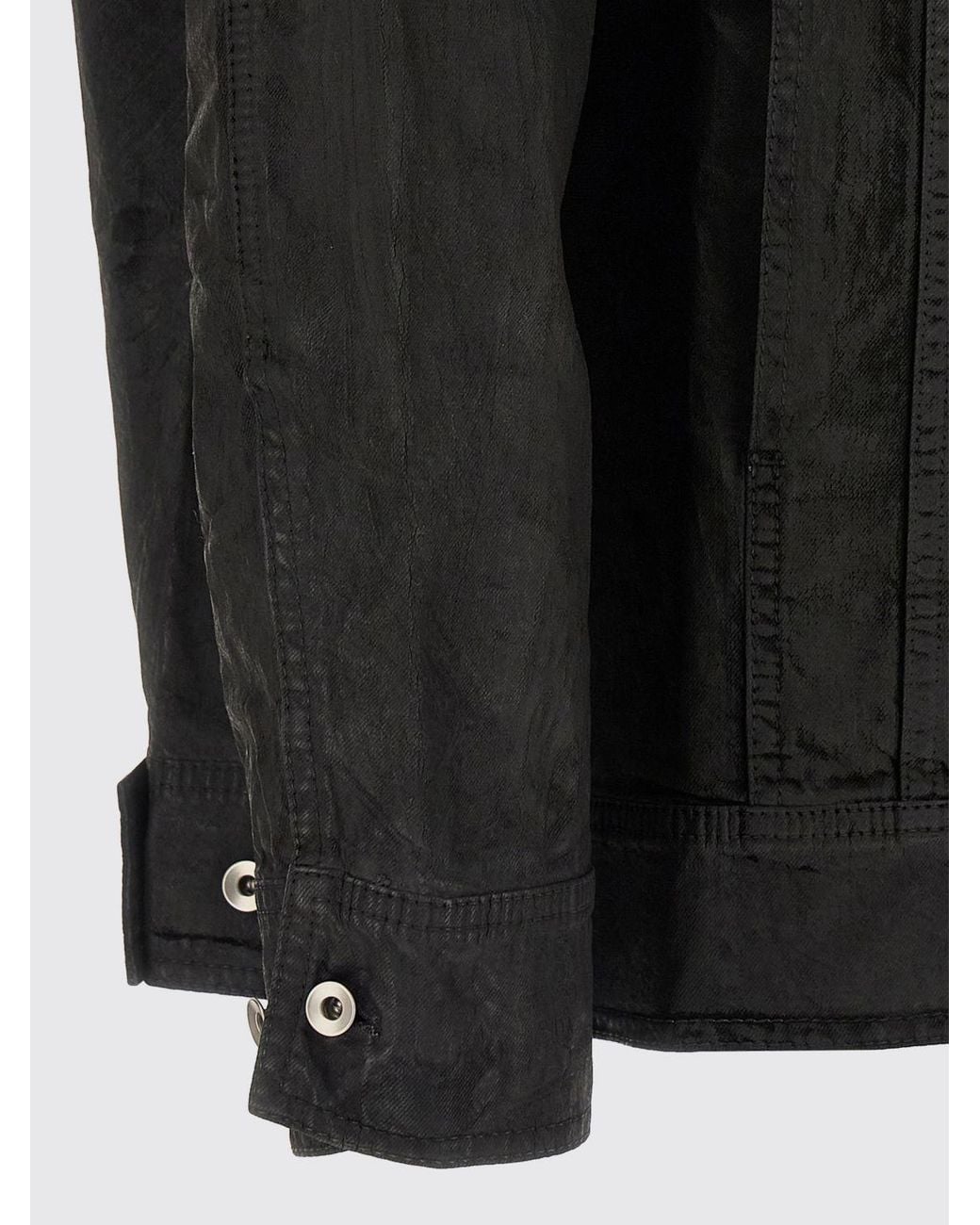 Rick Owens Black Jumbo Worker Denim Jacket for men