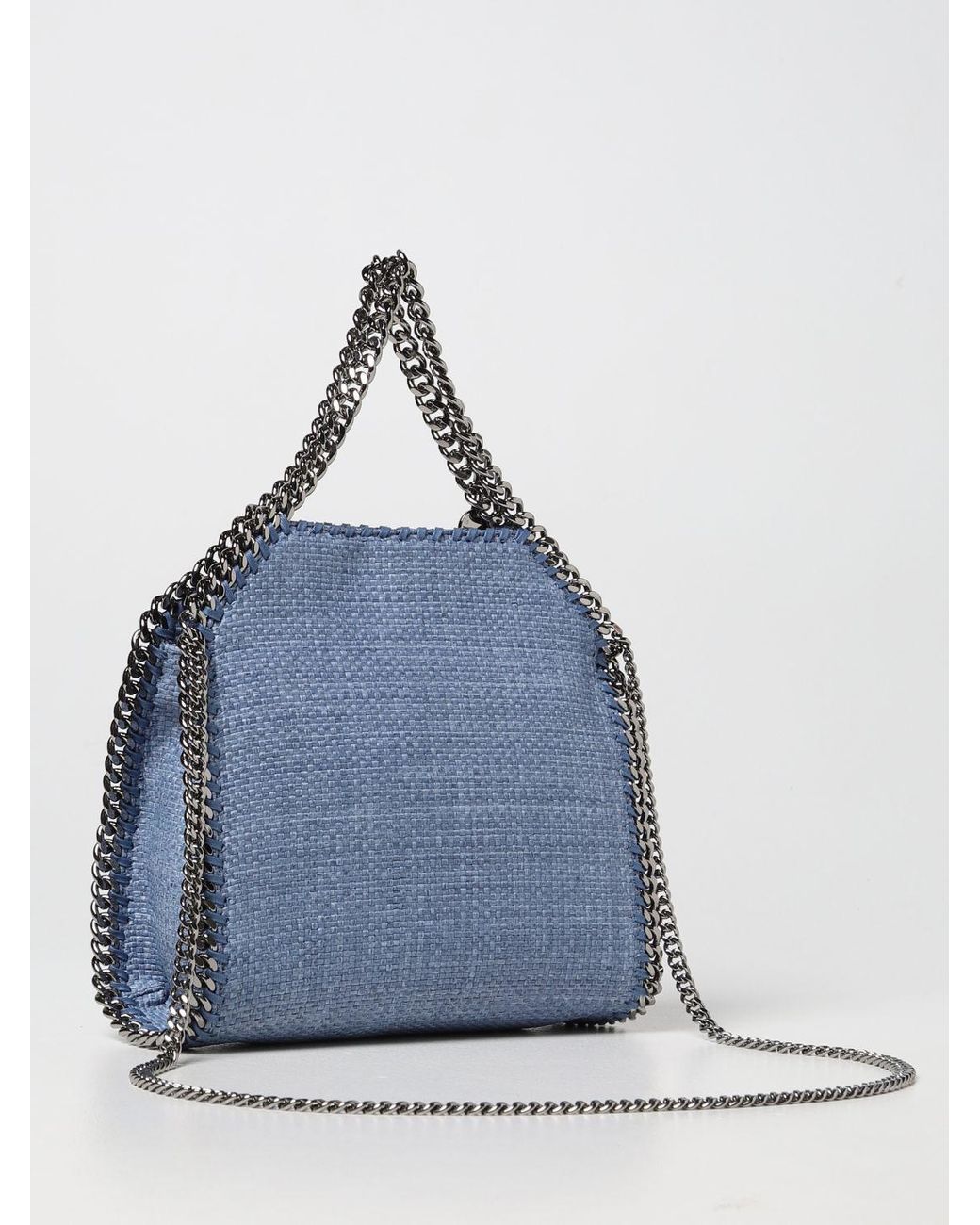 Stella McCartney Falabella Bag In Woven Canvas in Blue | Lyst