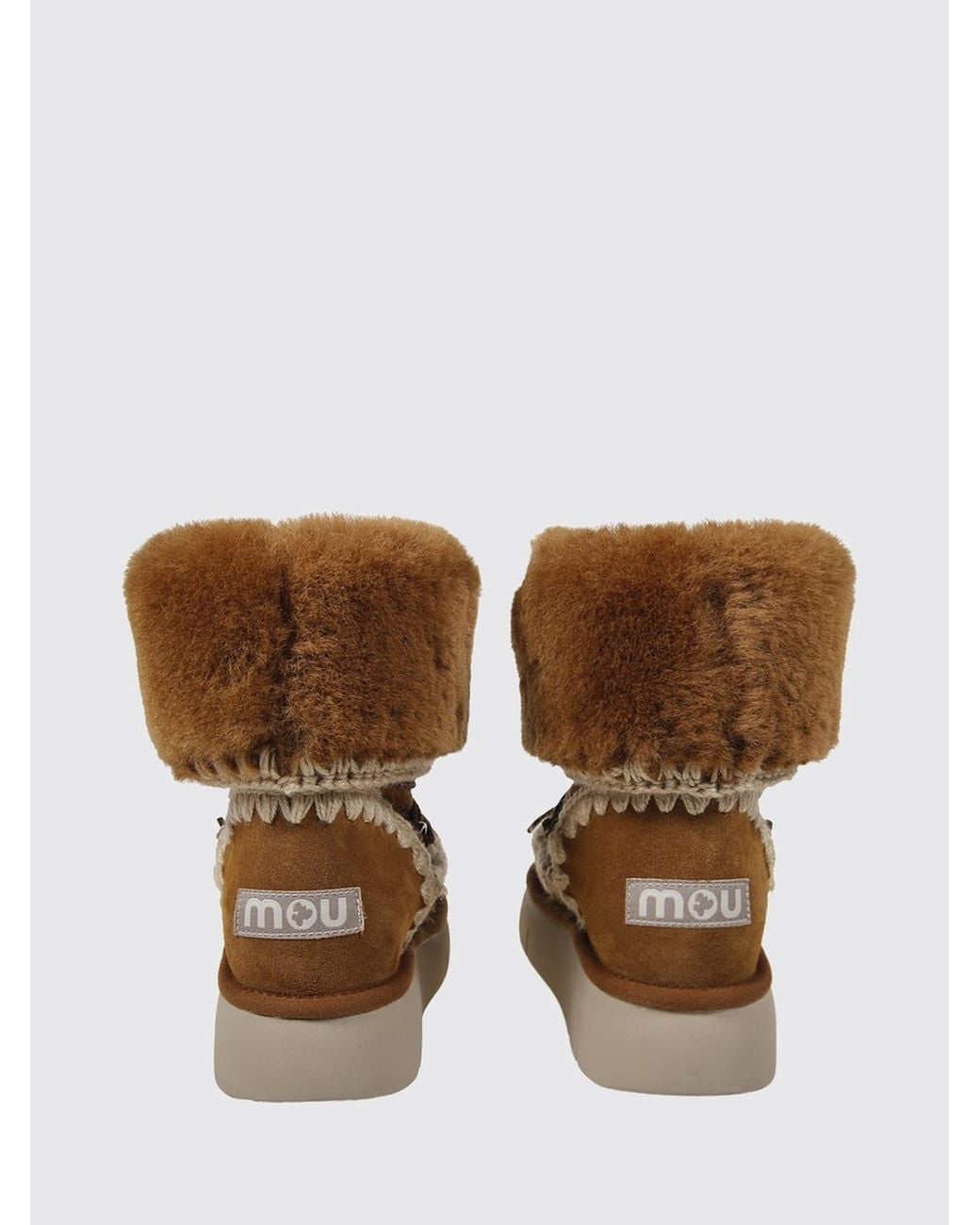 Mou Brown Flat Ankle Boot