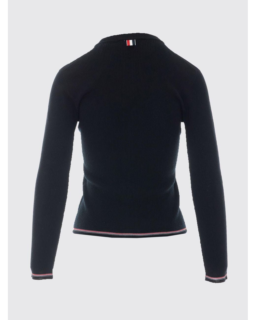 Thom Browne Blue Slim Fit Pure Wool Cardigan With Iconic 4-Bar Motif