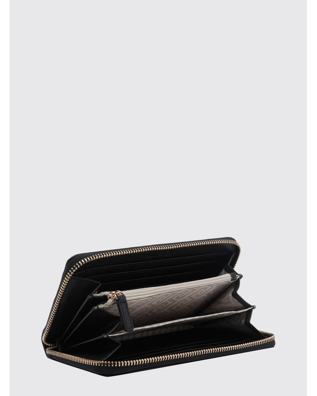 Liu Jo Black Continental Zip-Around Wallet