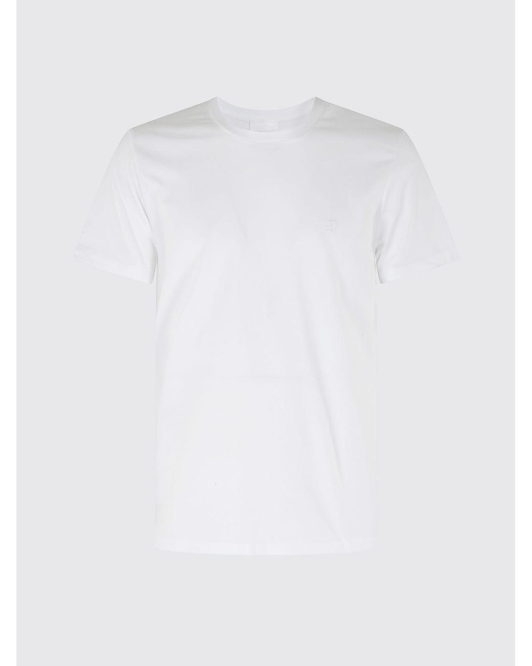 Dondup White Basic Cotton T-Shirt for men