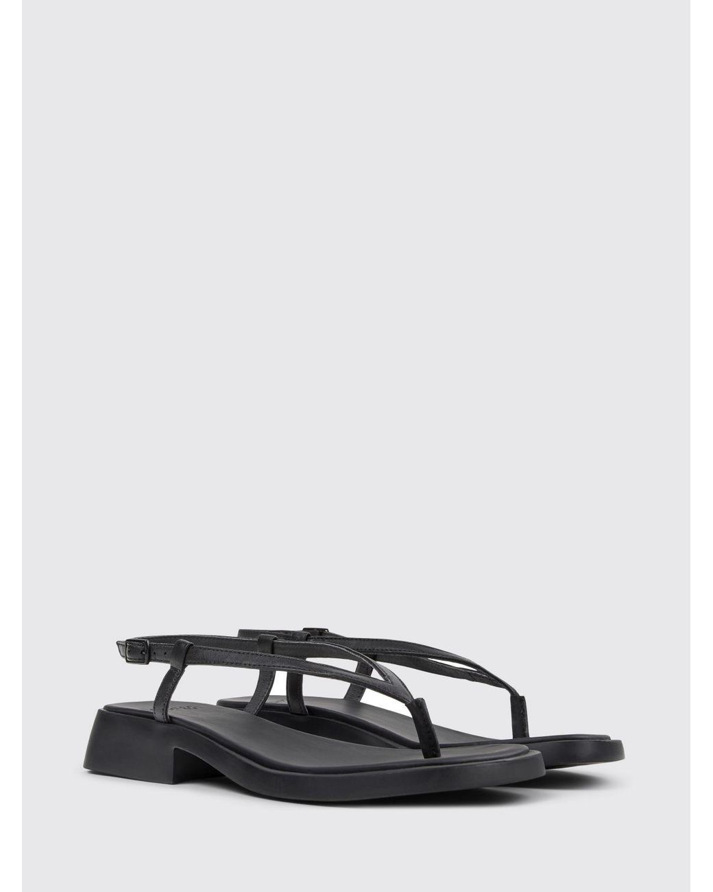 Camper Black Dana Leather Sandal