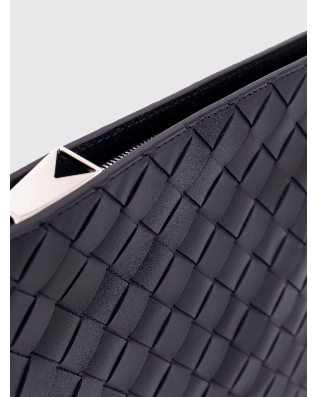 Bottega Veneta Blue Intrecciato Weave Calfskin Leather Document Holder for men