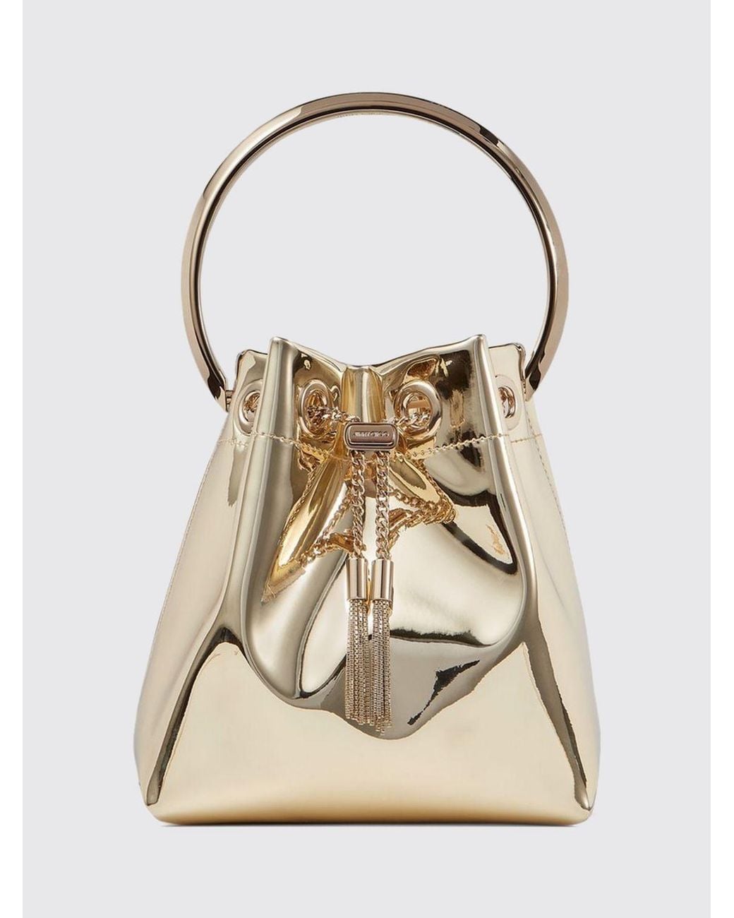Jimmy Choo Natural Bon Bon Mini Bucket Bag
