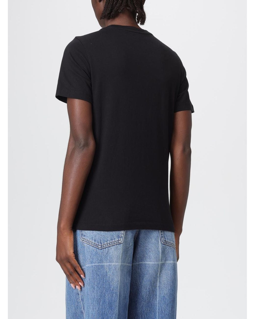Maison Kitsuné Black Maison KitsunÉ Cotton T-Shirt With Logo