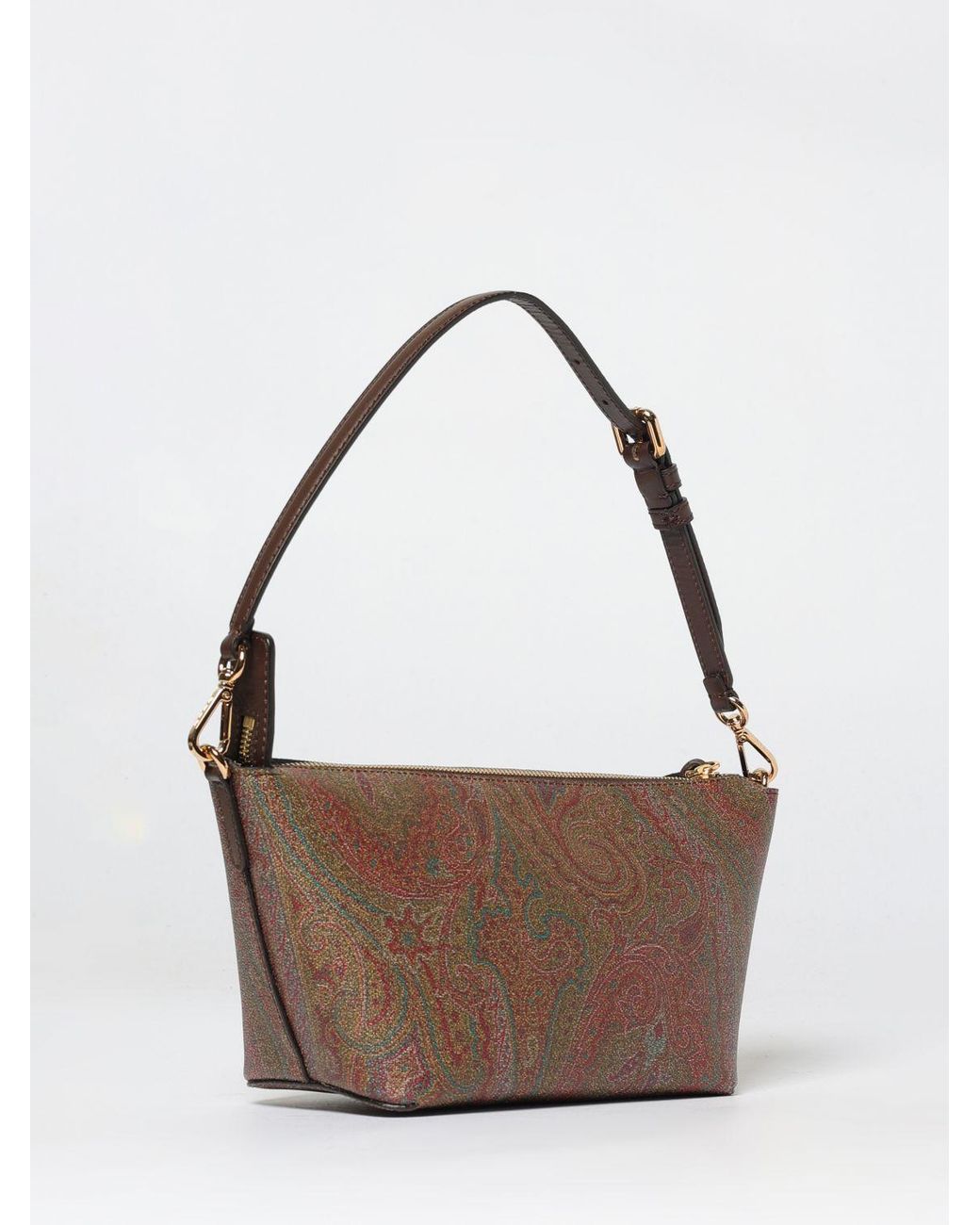 Etro Gray Essential Coated Cotton Bag With Paisley Jacquard