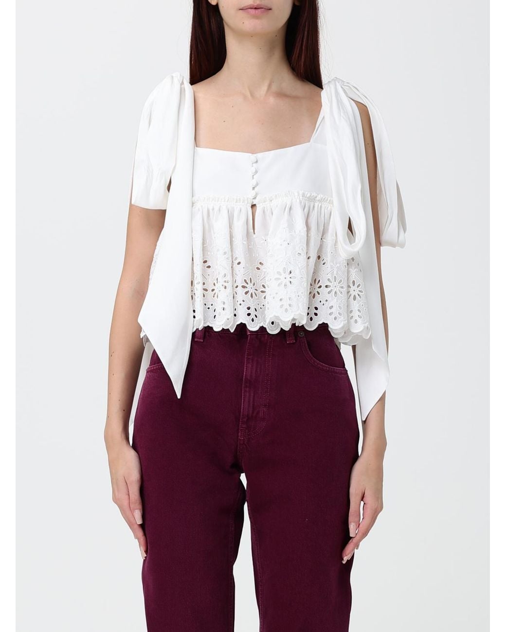 Chloé Red ChloÉ Cropped Top