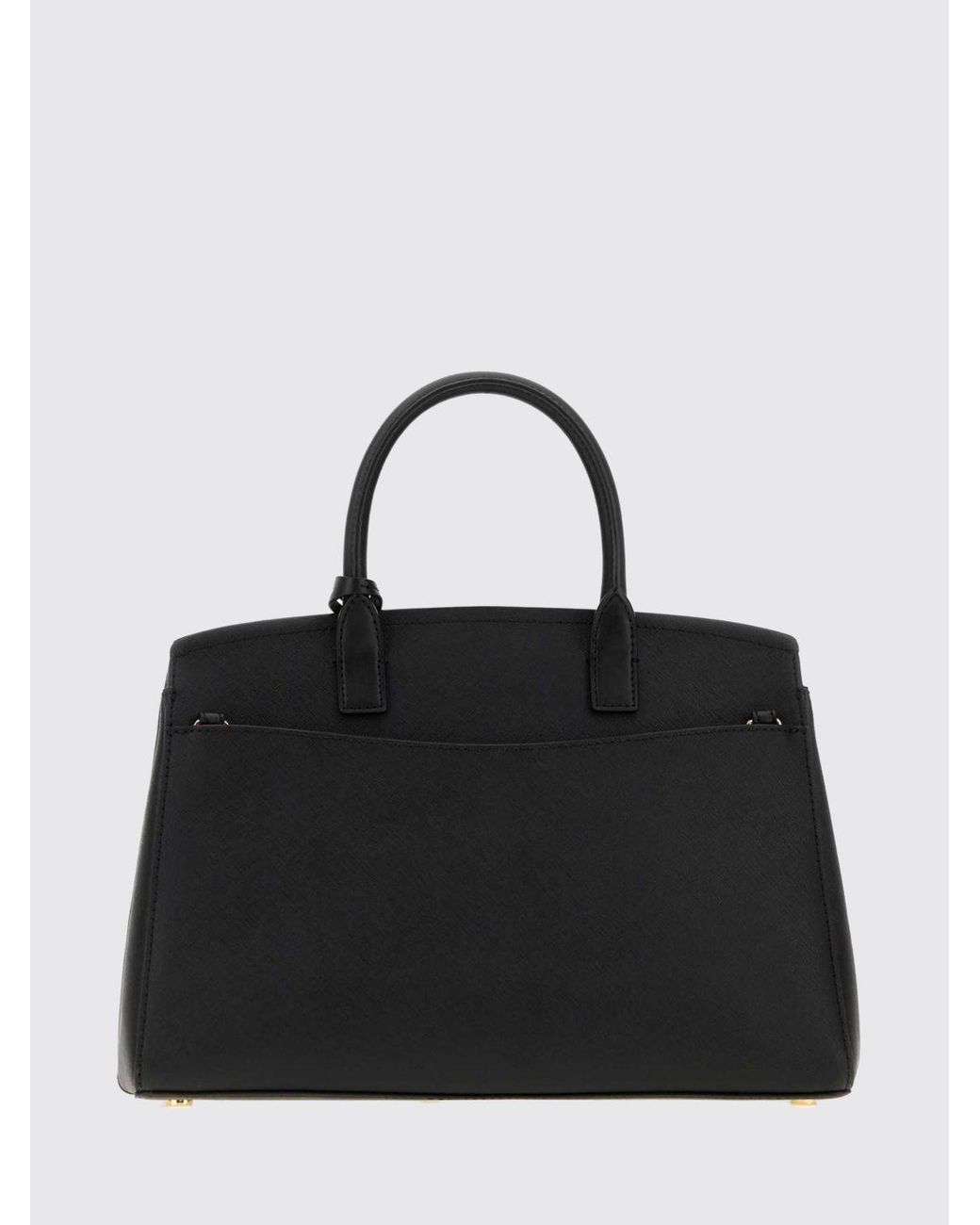 Michael Kors Black Freddie Leather Handbag With Removable Strap And Charm