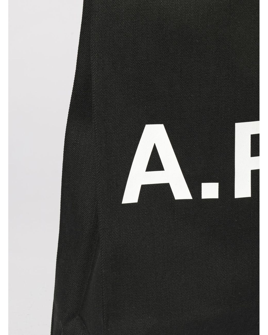 A.P.C. Baumwoll-Canvas-Einkaufstasche in Black für Herren