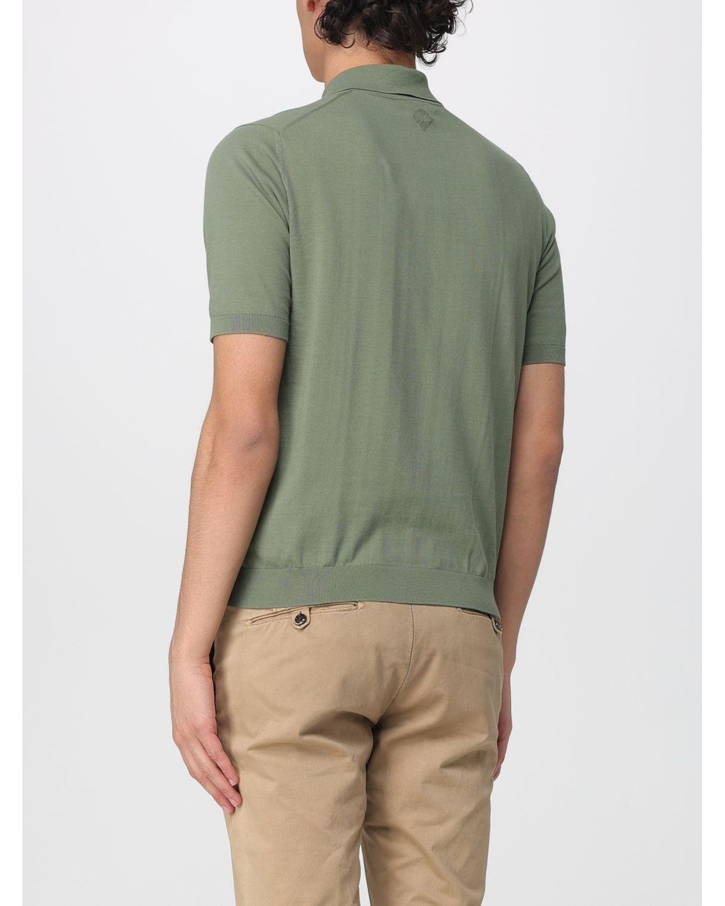 Ballantyne Green Cotton Polo Shirt for men