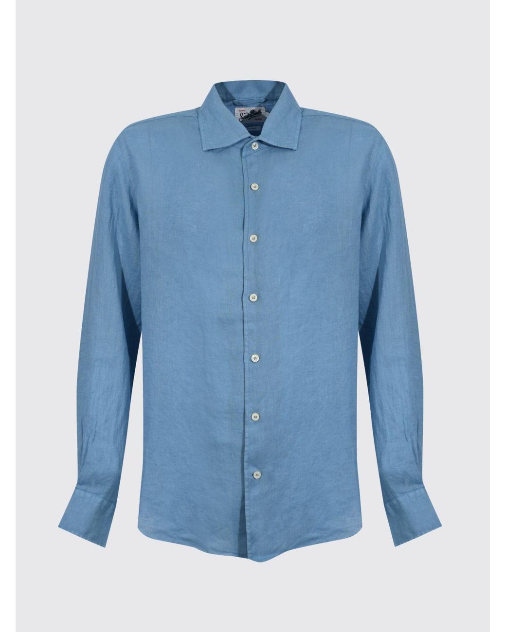 Mc2 Saint Barth Blue Linen Shirt for men