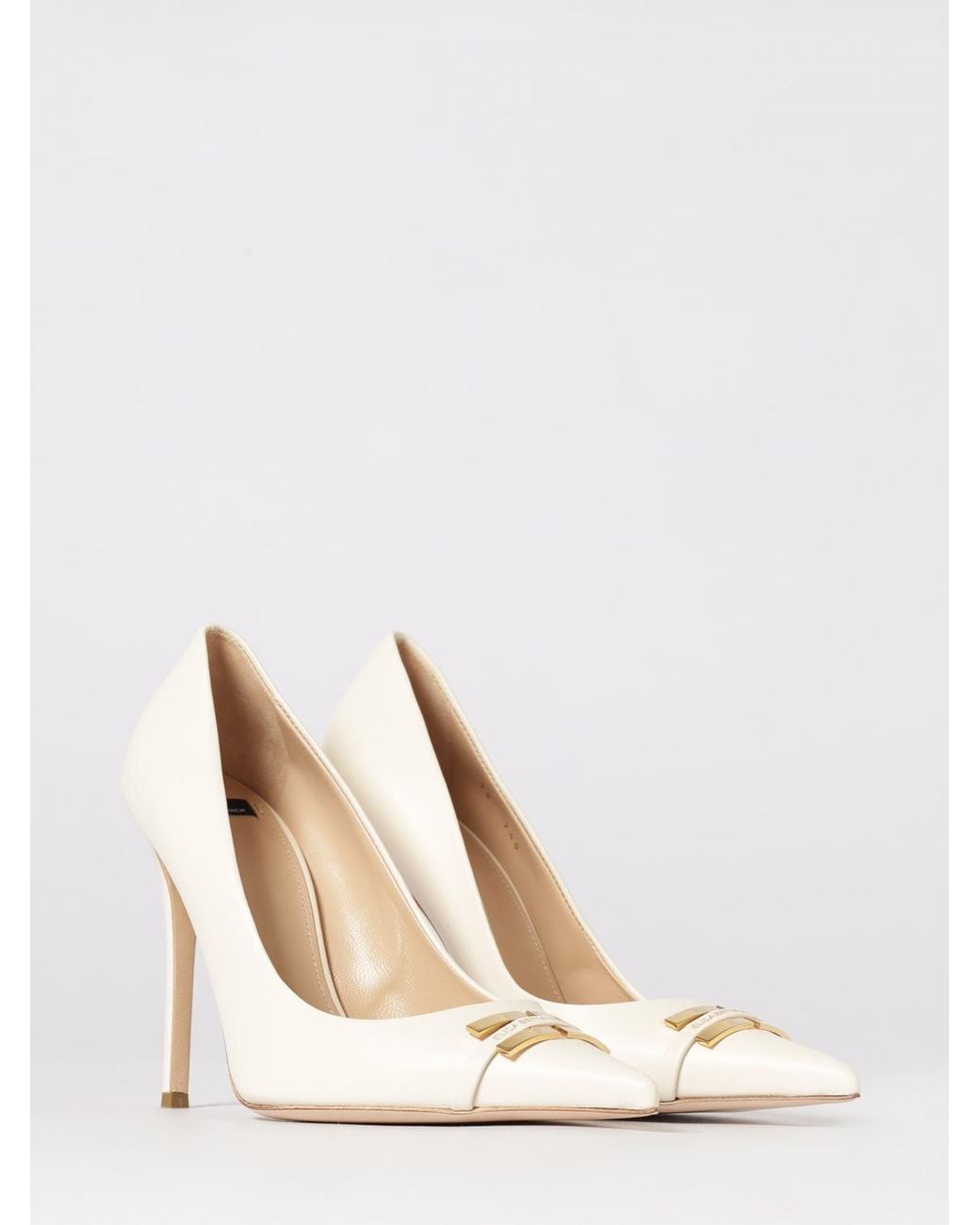 Elisabetta Franchi Natural Leather Pumps