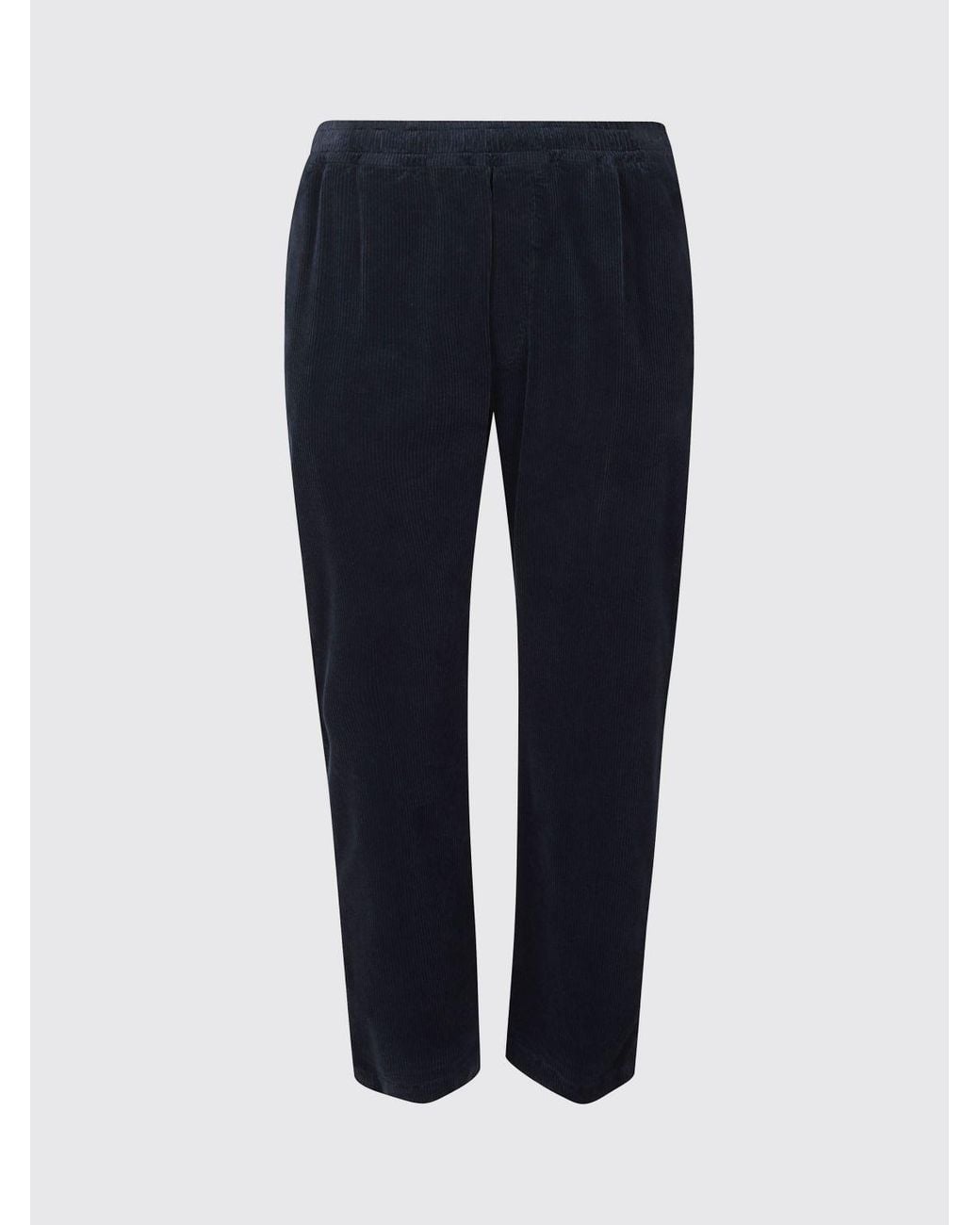Barena Blue Slim Fit Corduroy Trousers With An Elasticated Waist for men