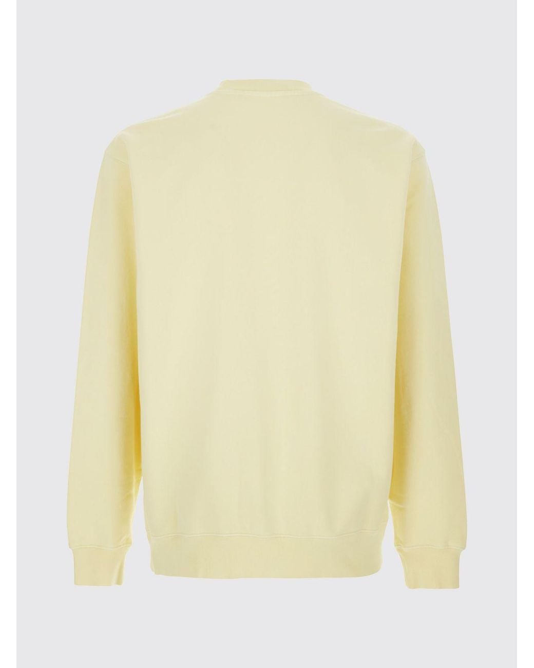 Jacquemus Natural Pure Cotton Crewneck Sweatshirt With Applied Contrast Logo for men