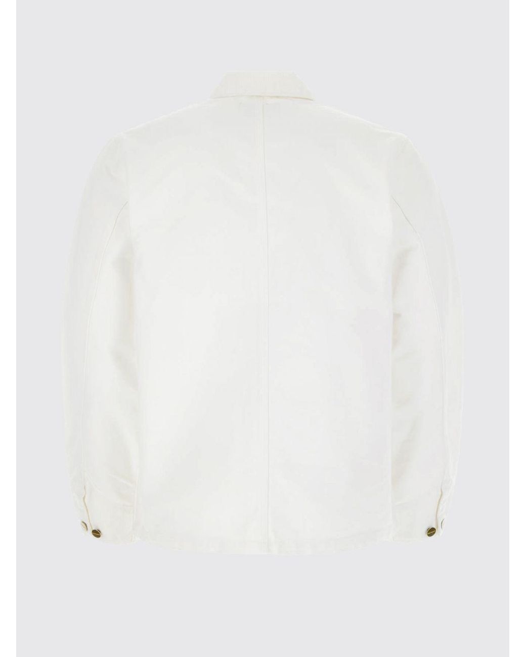 Carhartt Natural Og Michigan Cotton Shirt Jacket With Patch Pockets And Logo for men
